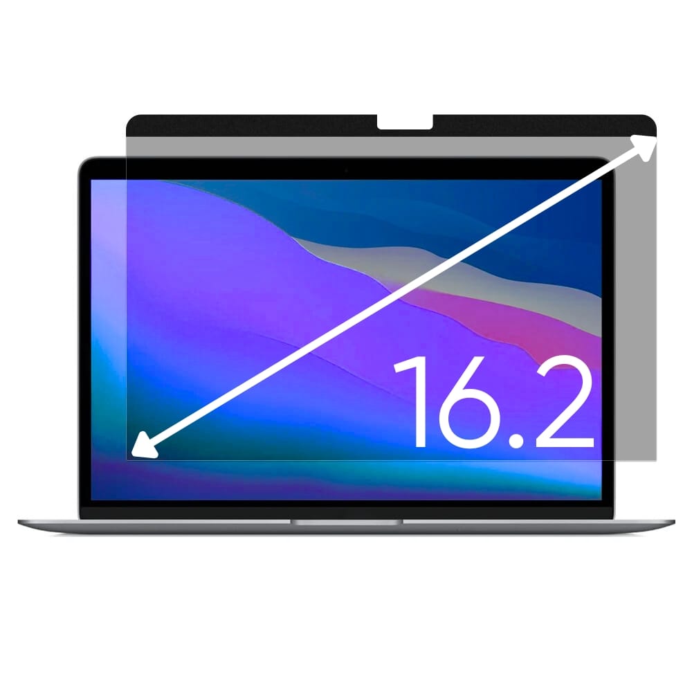 Mastersøn Macbook privacy screenprotector scherm screen filter Apple 16.2 inch 16 inch Pro Air