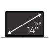 Privacy screenprotector 14'' 14 inch laptop filter scherm screen 16:9 glass